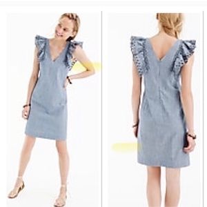 J Crew Flutter Sleeve Dress size 4